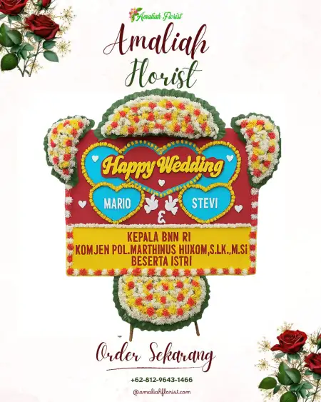Papan Bunga Pernikahan Telok Sebong